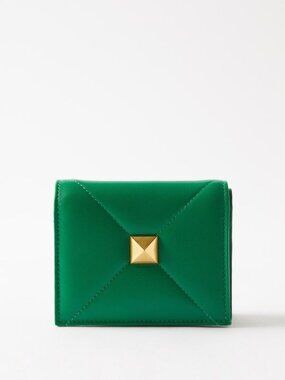 Valentino Garavani Roman Stud Quilted-Leather Bi-Fold Wallet